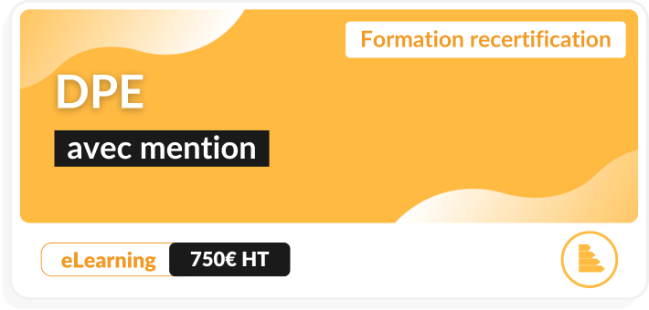 Etiquette formation initiale DPE avec mention recertification