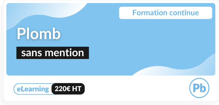 Formation continue plomb sans mention 