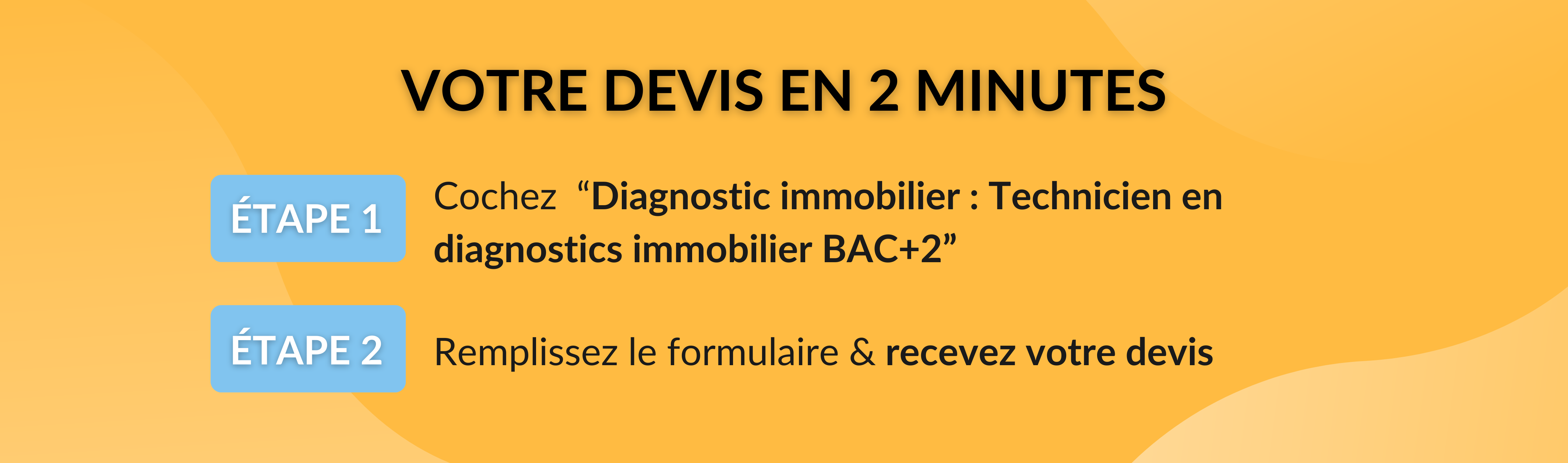 Cycle de formation BAC+2 : les etapdes pour demander un devis