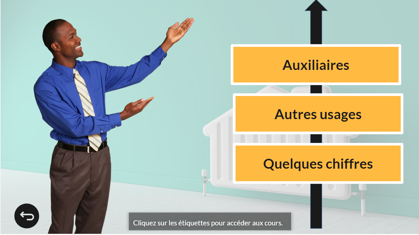 Screen de la formation initiale DPE Up n'PRO - elearning (sommaire)