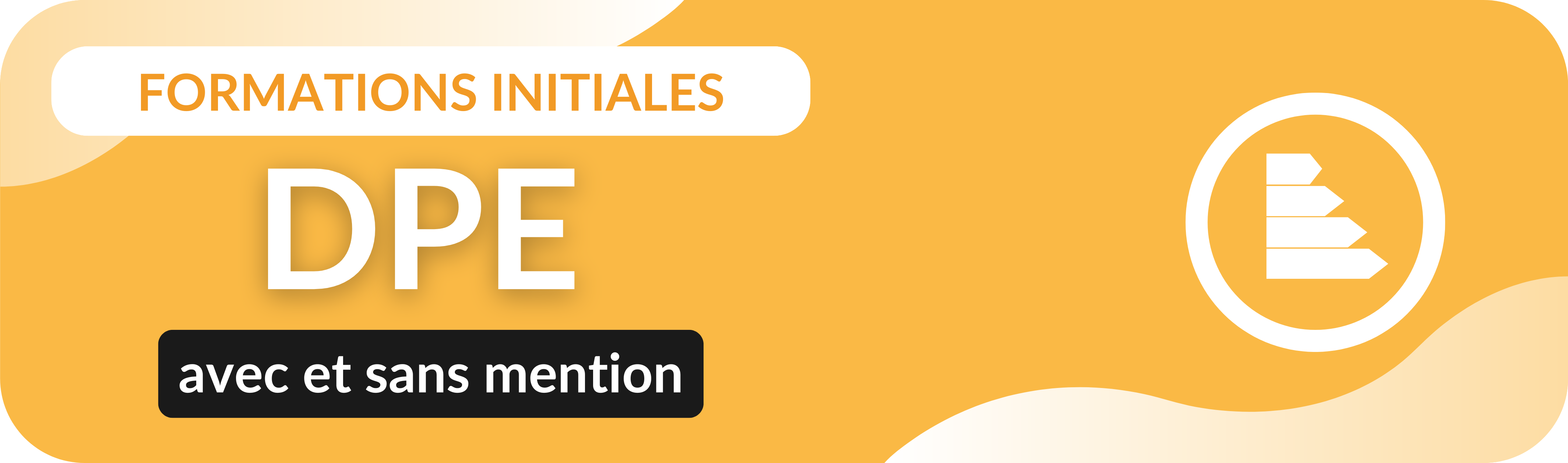Les formations initiales DPE avec et sans mention (header)
