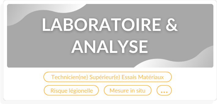 Toutes nos formations : laboratoire et analyse